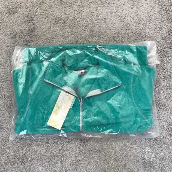 Blue/Green Landway Fleece Kids Jacket - Picture 5 of 5